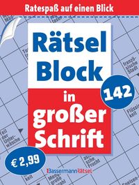 Rätselblock in großer Schrift 142